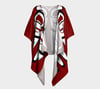 Tlingit Eagle Draped Kimono Burgundy