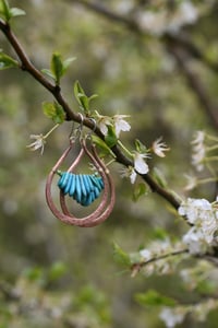 Image 3 of Sovereign Blue- Turquoise and mixed metals earrings n27