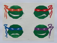 TMNT Group woodcut print