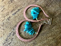 Image 2 of Sovereign Blue- Turquoise and mixed metals earrings n27