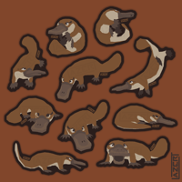 Image 1 of Low Poly Platypus - Stickers