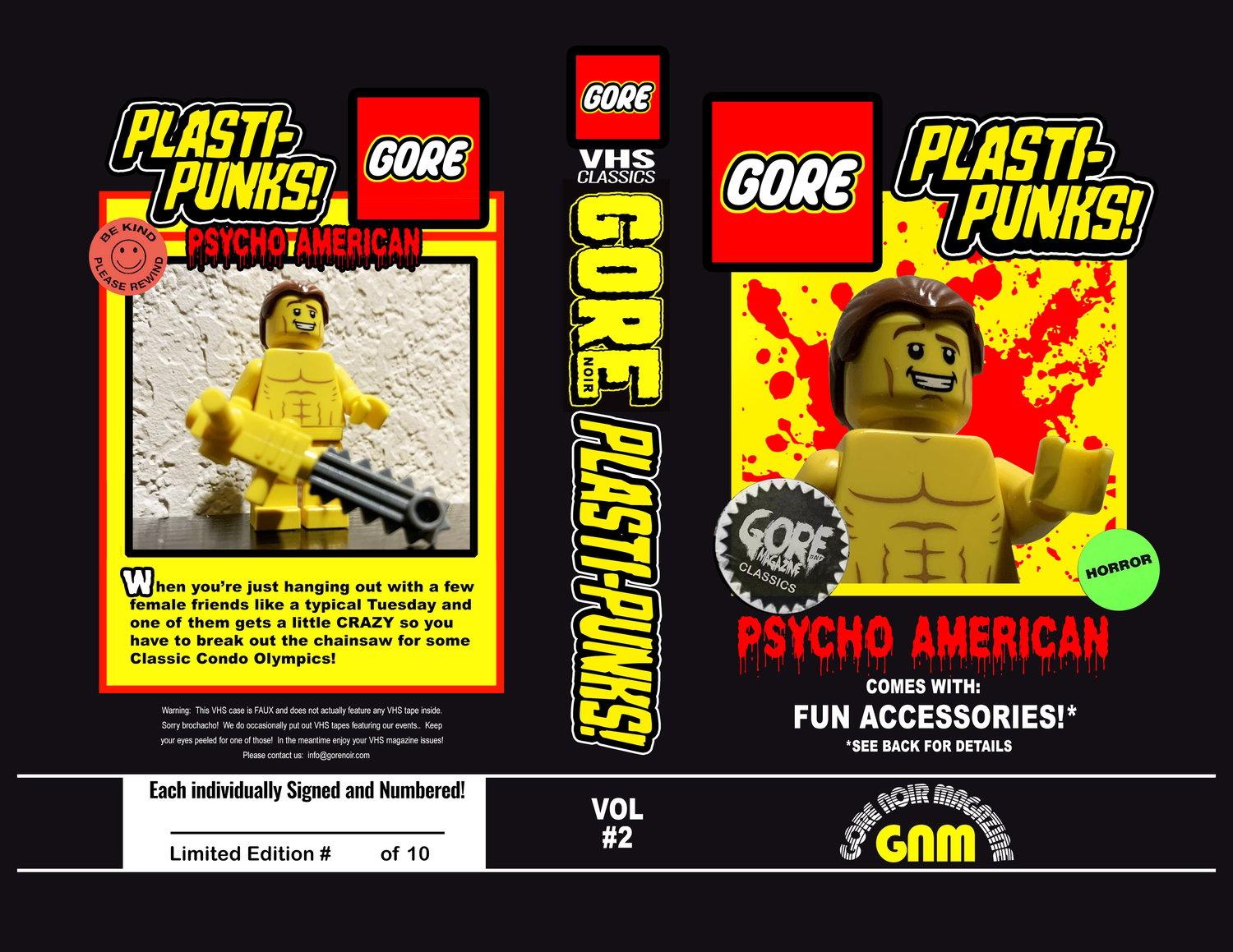 Image of Psycho American Plasti-Punks Minifigs in VHS CASE! Limited Edition