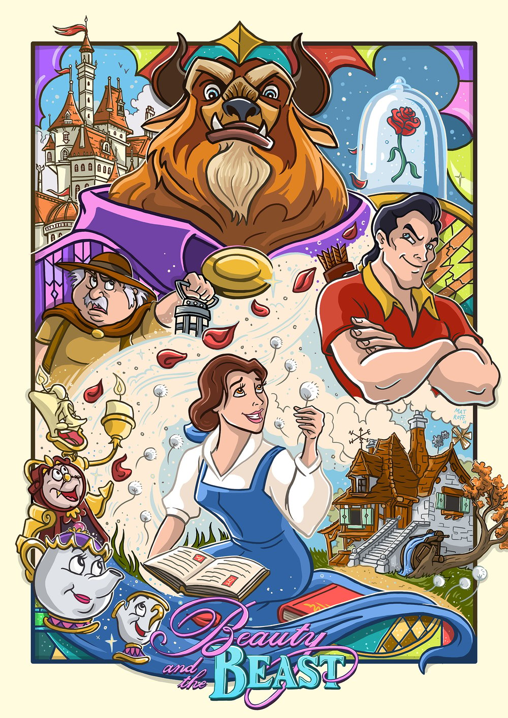 Image of Beauty and the Beast A2 Poster Print