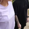 Lilac basic oversized T-shirt 