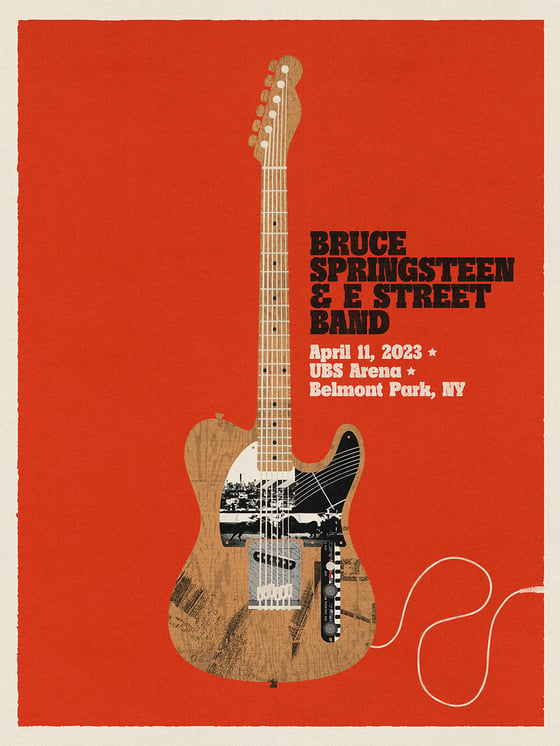 Image of Springsteen 2023 Tour Poster - Belmont Park, NY April 11th