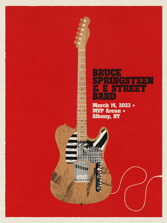 Image of Springsteen 2023 Tour Poster - Albany, NY March 14