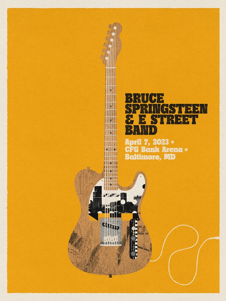 Image of Springsteen 2023 Tour Poster - Baltimore - April 7 AP