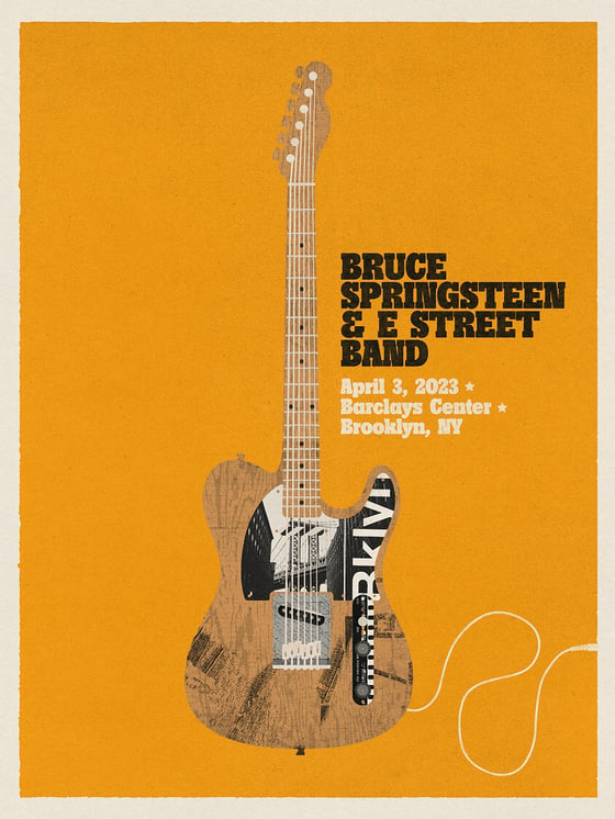 Image of Springsteen 2023 Tour Poster - Brooklyn - April 3 AP