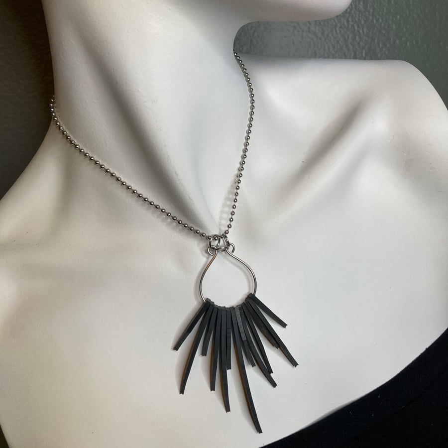 Image of Spirit Teardrop Necklace || Adjustable Stainless Ball Chain