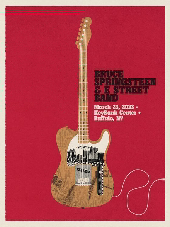 Image of Springsteen 2023 Tour Poster - Buffalo, NY March 23