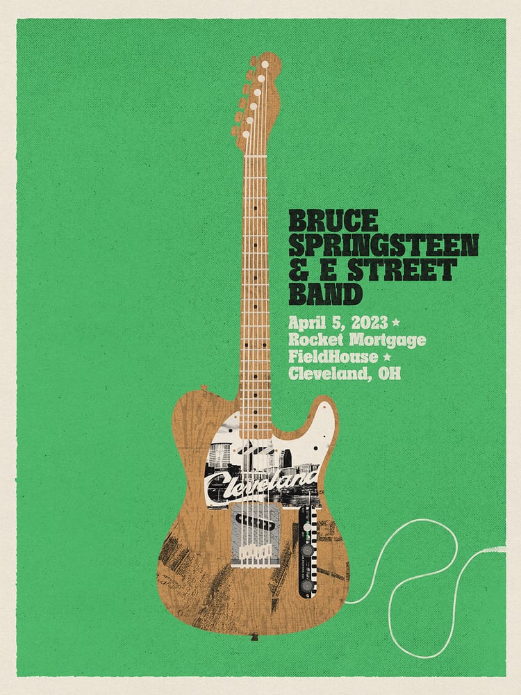 Image of Springsteen 2023 Tour Poster - Cleveland, OH - April 5