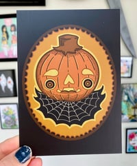 Image 1 of Pumpkin Boy Postcard Print