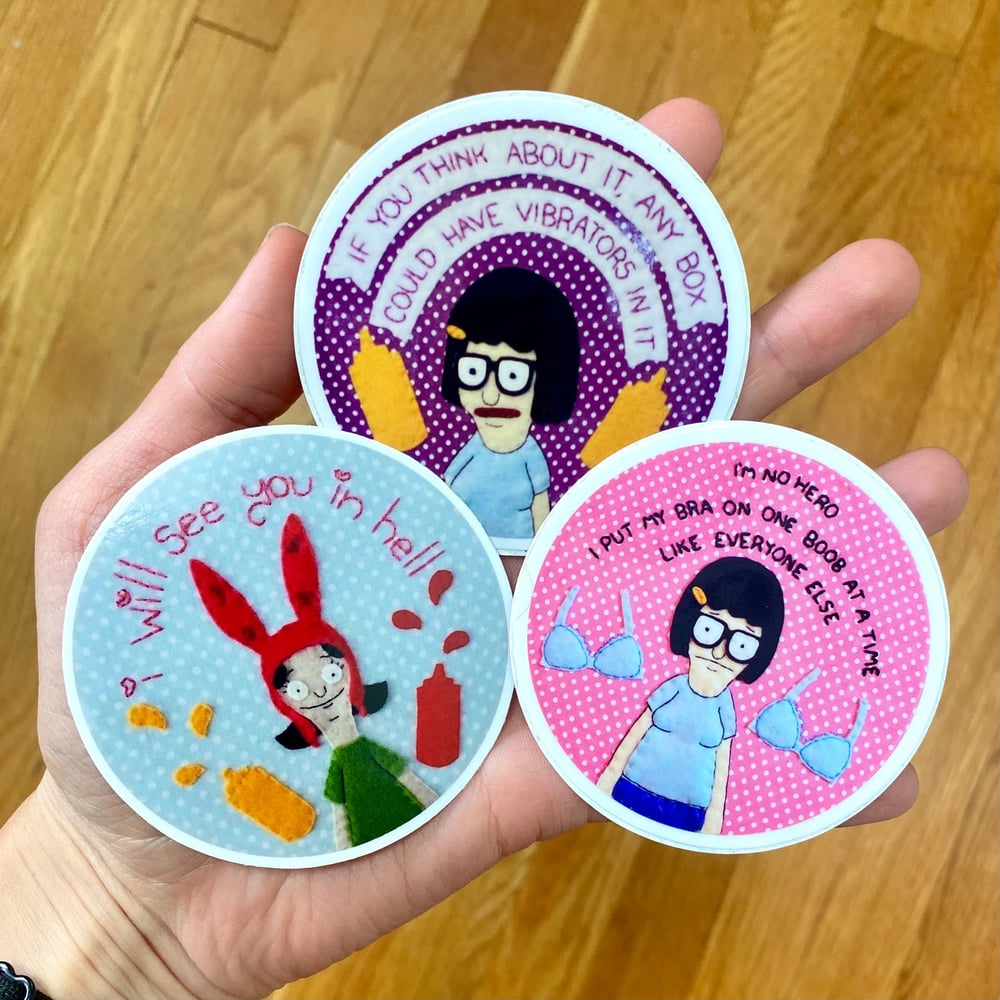 Belcher Sisters Embroidery Hoop Stickers