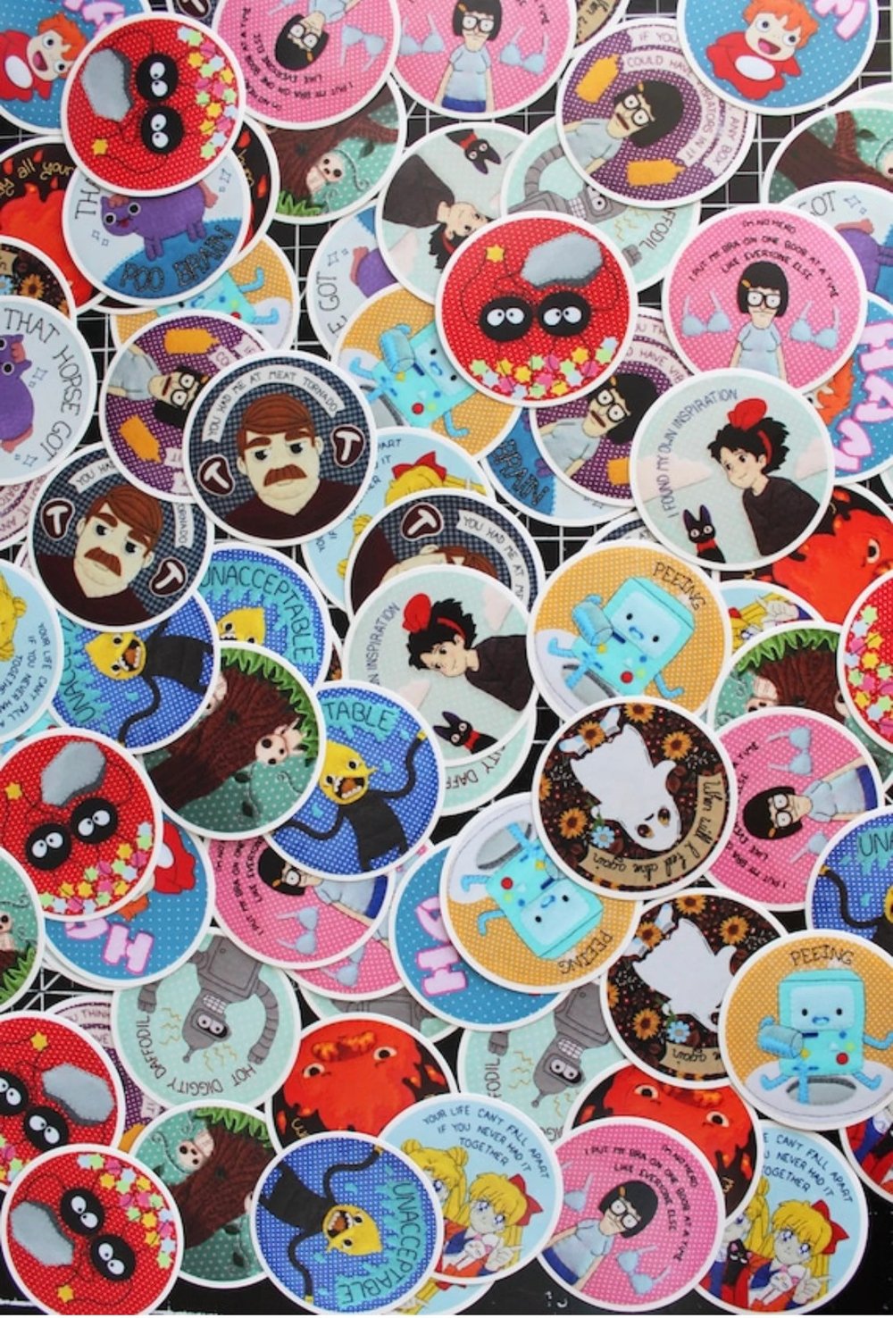 Adventure Time Embroidery Hoop Stickers