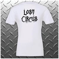 Image 2 of OFFICIAL - LOST CIRCUS - "LC" BLACK - WHITE - RED LOGO SHIRT 