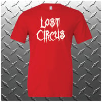 Image 3 of OFFICIAL - LOST CIRCUS - "LC" BLACK - WHITE - RED LOGO SHIRT 