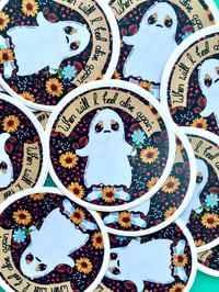 Image 2 of Sad Ghost Sticker/Magnet