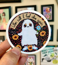 Image 1 of Sad Ghost Sticker/Magnet