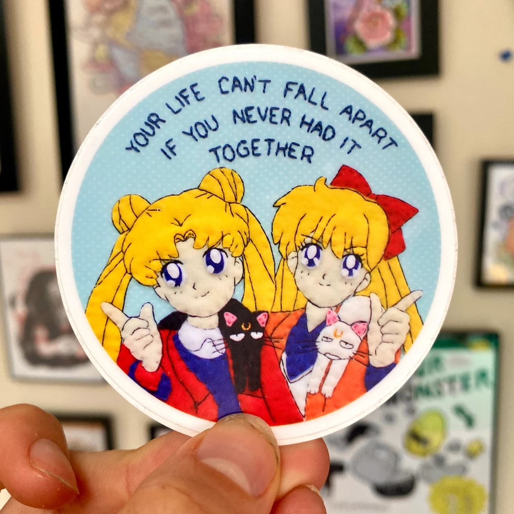Sailor Moon Embroidery Hoop Sticker/Magnet