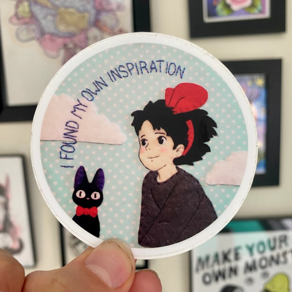Kiki Embroidery Hoop Sticker/Magnet