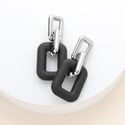 Colorful Rectangle Link Earrings, Gift for Mom, Gift for Her