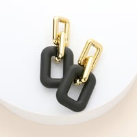 Image 4 of Colorful Rectangle Link Earrings, Gift for Mom, Gift for Her