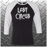 Image 2 of OFFICIAL - LOST CIRCUS - 3/4 SLEEVE "LC" LOGO SHIRT