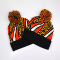 94/96 'The Goalie' Bobble Hat (Orange) Without Embroidery