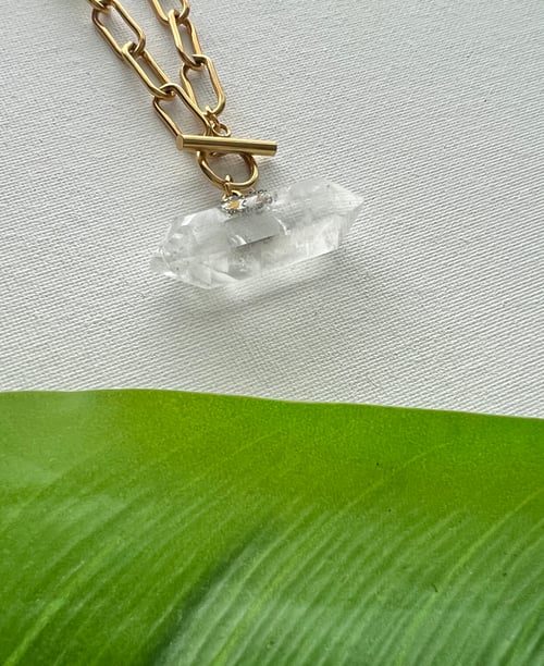 Image of GIA • Double Point Crystal Necklace