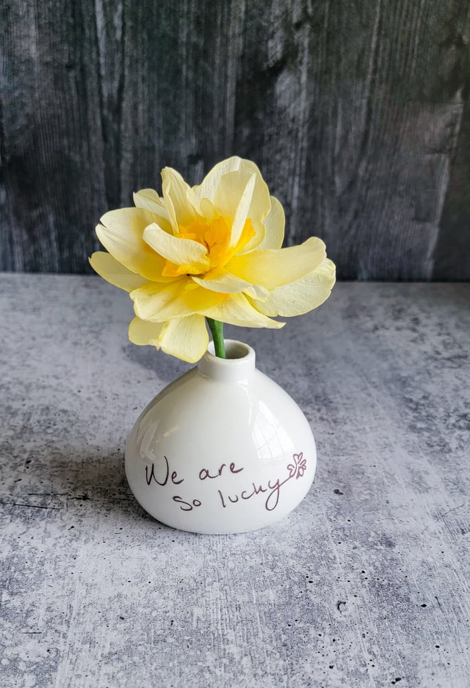 Image of Custom Bud Vase with Handwriting
