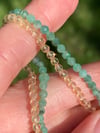 Emerald and Citrine Bracelet Stack, Emerald Gemstone Bracelet, Citrine Stretch Bracelet 