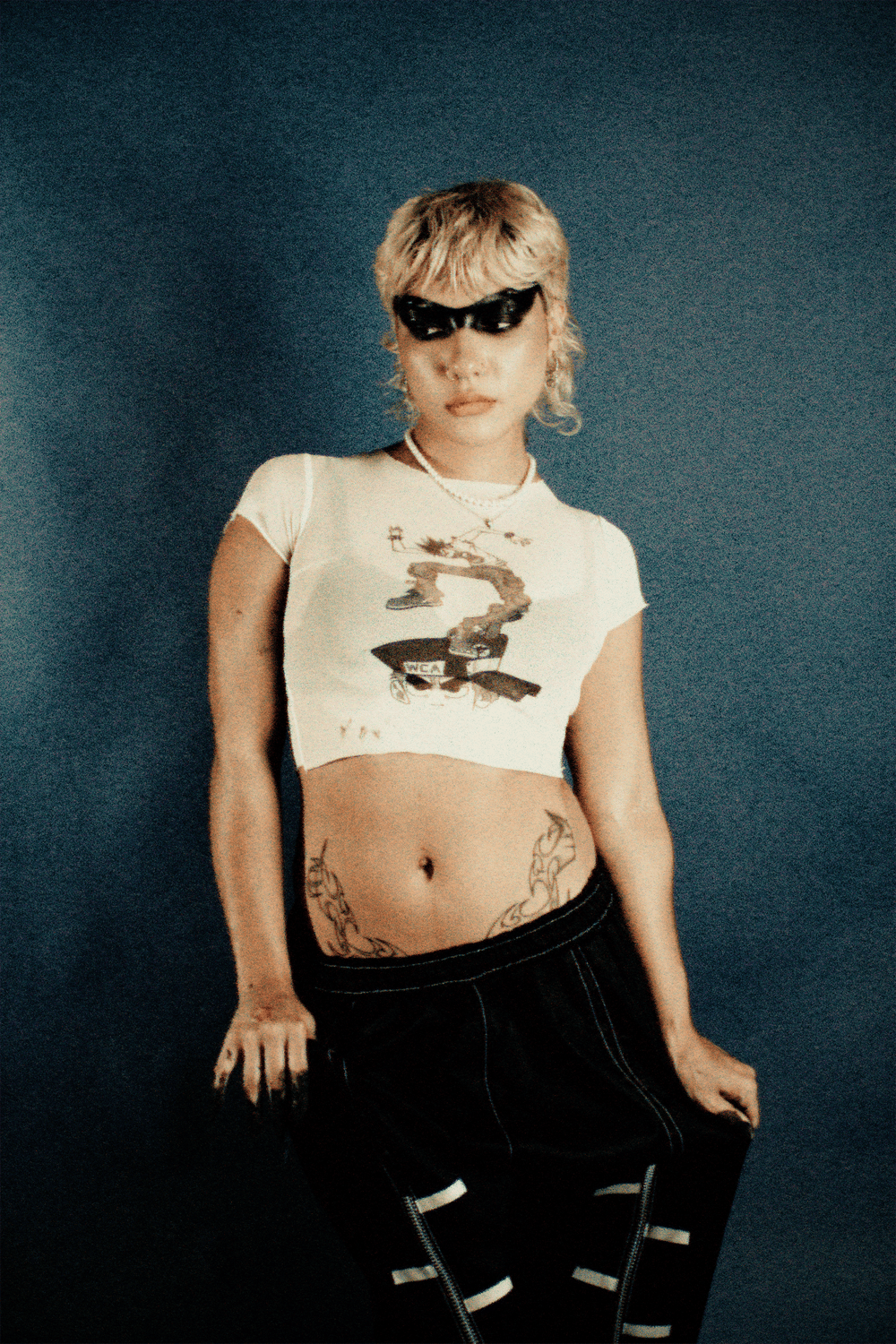 Image of W.C.A Cropped Mesh T-Shirt
