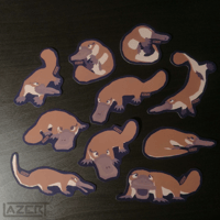 Image 2 of Low Poly Platypus - Stickers