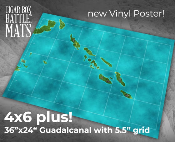 Image of #2055P “Nimitz” Guadalcanal 36” x 24” Campaign Vinyl Mat