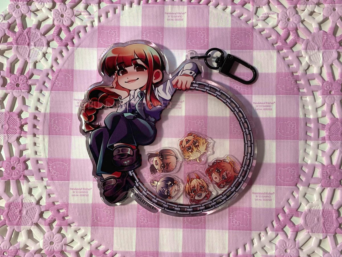 Image of Chainsaw Man Makima HUGE shaker keychain