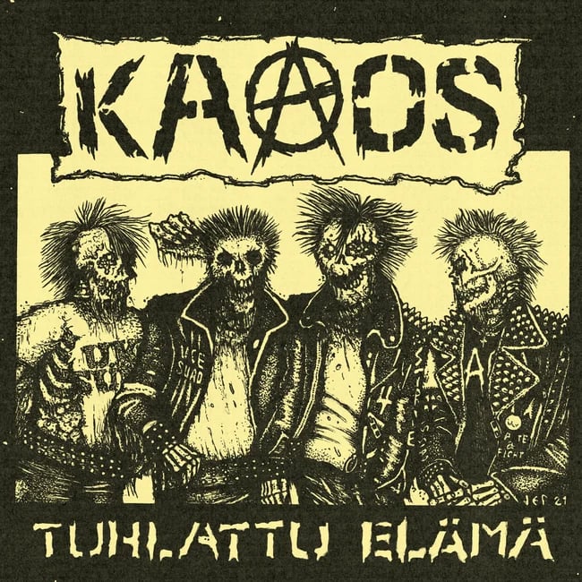 Image of KAAOS - TUHLATTU ELÄMÄ 12" ( LIVE 1981)
