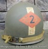WWII M-1 Helmet 2nd Ranger Battalion. "Captain Miller" Front Seam
