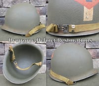 Image 3 of WWII M-1 Helmet 2nd Ranger Battalion. "Captain Miller" Front Seam