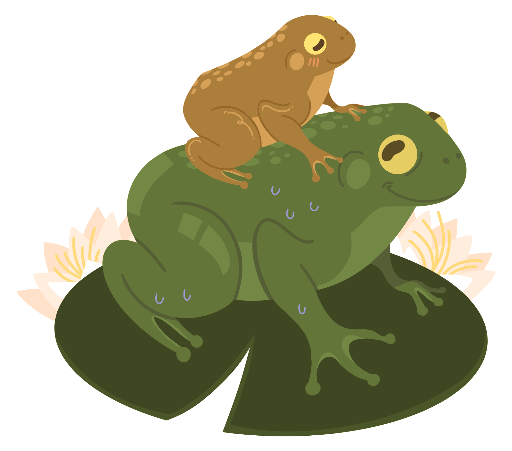 Mama Frog and Tadpole - Hard Enamel Pin Momma Frog Mom – FromCaliko