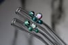 Opal Turtle Glass Straw