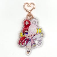 Image 1 of Red Singer 2.5 Inch Double sided Keychain