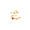 l'oeil et le serpent hoop white cornaline 