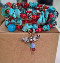Image 1 of Red Blue Bracelet