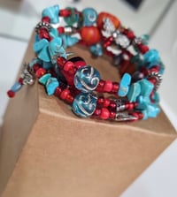 Image 2 of Red Blue Bracelet