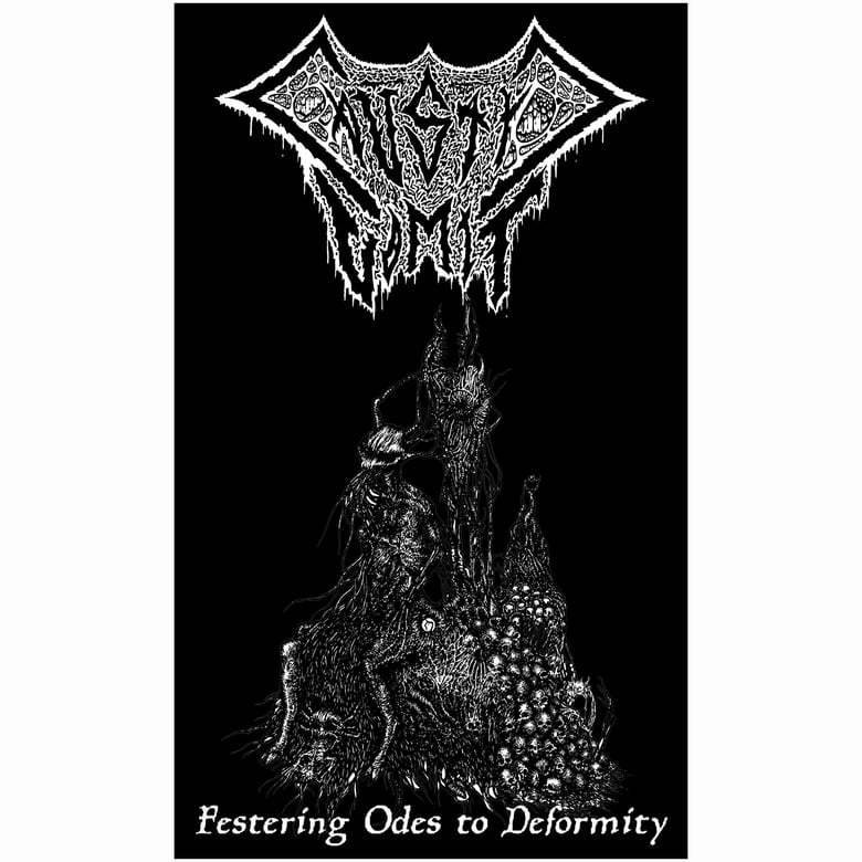 Image of Caustic Vomit " Festering Odes To Deformity " Flag / Tapestry / Banner 