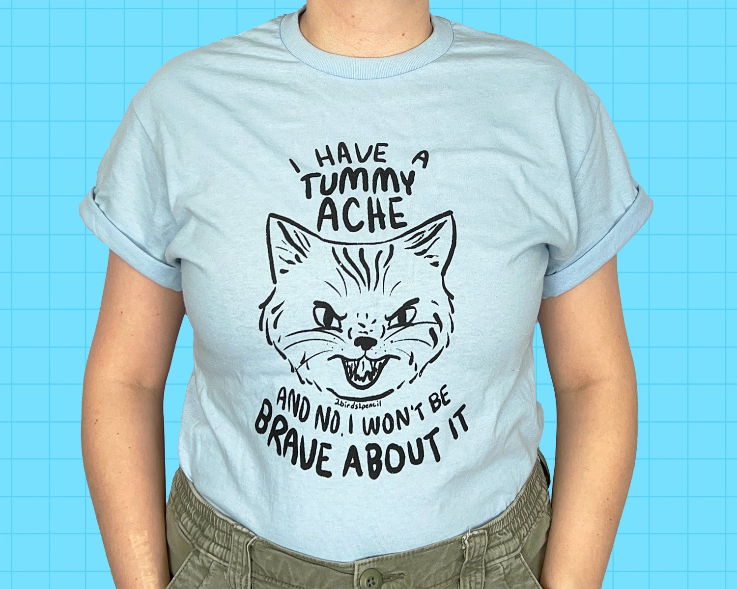 50 OFF Tummy ache cat shirt