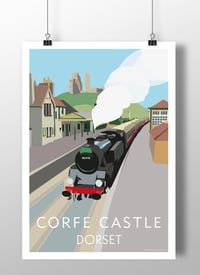 CORFE CASTLE TRAIN, DORSET prints from