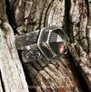 Moondust ~ Sterling Silver Ring, Crystal & Paua Shell Doublet