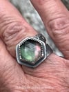 Moondust ~ Sterling Silver Ring, Crystal & Paua Shell Doublet