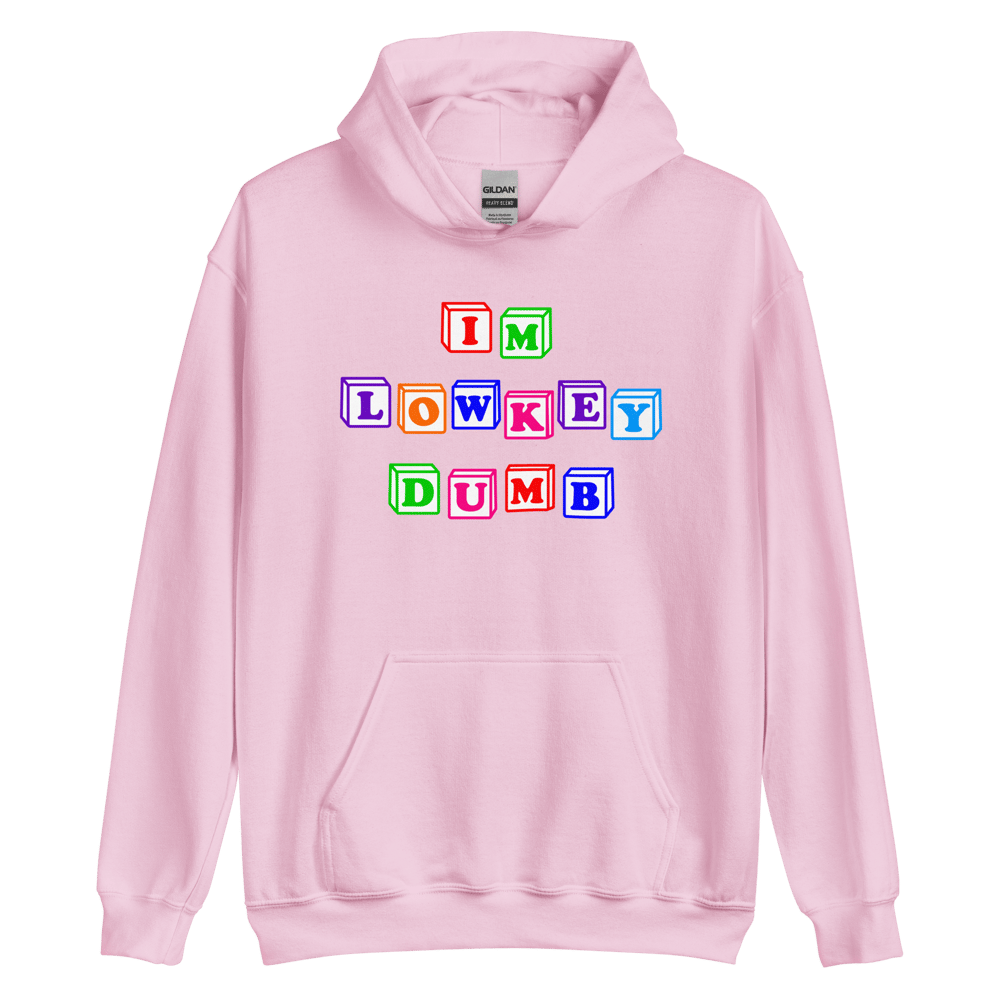 Image of I'm Lowkey Dumb - Letter Blocks Unisex Hoodie